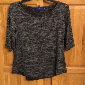 Apt 9 black and gray top.